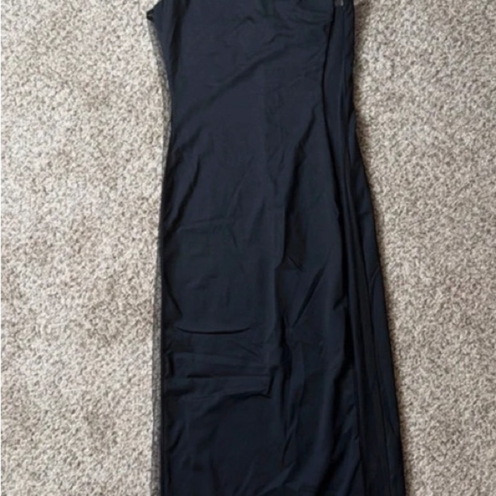 Fashion Nova Black Maxi Dress - Sleek Strapless Style